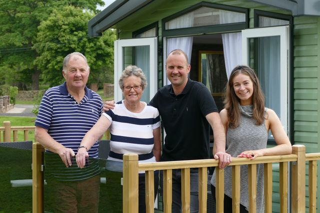 Family celebrate static caravan site launch