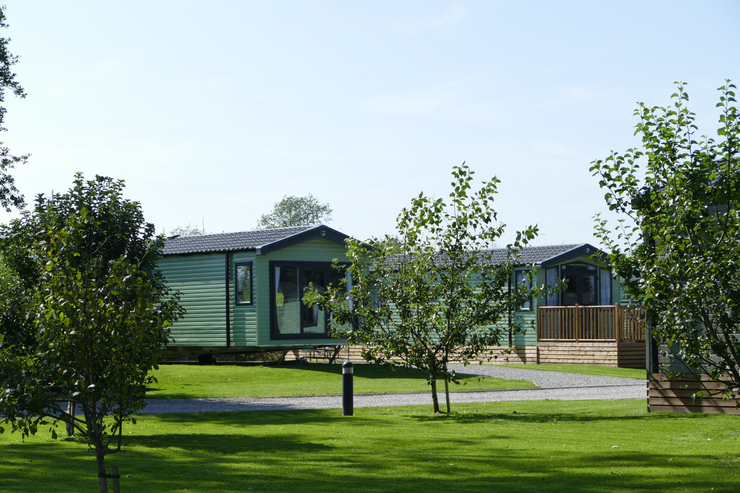 Langton Field Caravan Park garden view